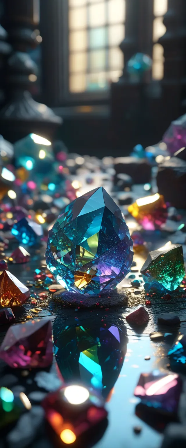  Masterpiece,  top quality, 8k,  professional ,  by famous artist ,  Popular on Artstation , 複雑な Details,   Details,   realsitic, boekh  ,  photorealistic,   dark shadows ,  natural light, dramatic,  Source Real , Tiny,  colorful crystals formed by evapora...