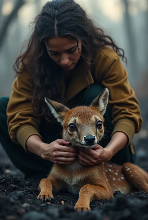 At one point, he saw a deer cub in a burnt state. Even though he risked his own life, he took the cub to a safe place.
