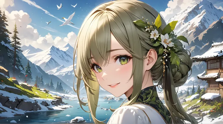 (( top quality)),(  ultra high resolution),(  very detailed),(  Detailed Explanation ),((  best CG  )),(  BEST ARTWORK  ), Ultra-precise art,  Amazing Painting Art,(Exquisite art:1.5), woman,  a beautiful and well-groomed face ,  Natural Makeup, Clothes wi...