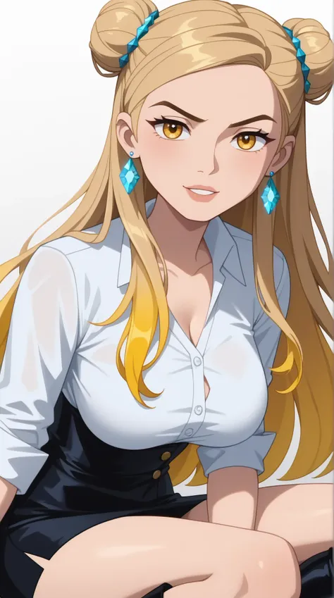 Genevieve "Gen" Tennyson (Gen 10)

Theme Color: Yellow

Hairstyle: Twin buns, with loose strands framing her face

Eye Color: Bright golden-yellow

Hair Color: Light brown with golden highlights

Skin Tone: Fair

Outfit:

A fitted yellow long-sleeve top wi...