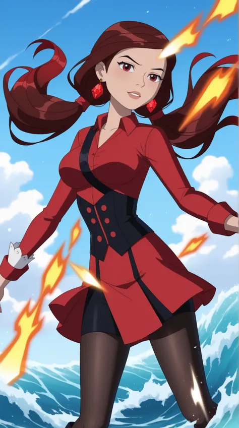 Margaret "Meg" Tennyson (Meg 10)

Theme Color: Wine Red

Hairstyle: Long hair styled in loose waves, often with a decorative headband

Eye Color: Dark red-brown

Hair Color: Dark brown with deep red streaks

Skin Tone: Pale with a slight pinkish hue

Outfi...