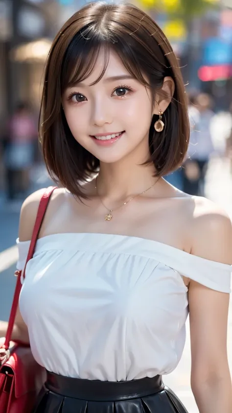 One girl, Japanese girl, baby face, idol, ((very cute girl)), beautiful girl,kawaii,loli,ultra detailed face,realistic face, (three-dimensional face), shining smile,Beautiful soft hair,(Natural Bob Hair), Beautiful detailed eyes, clear eyes, beautiful eyes...