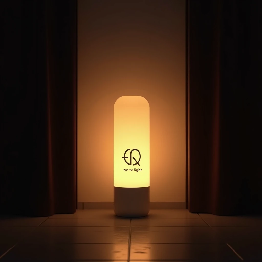 Draw the logo light from the floor lamp and the inscription on "TM to Light"