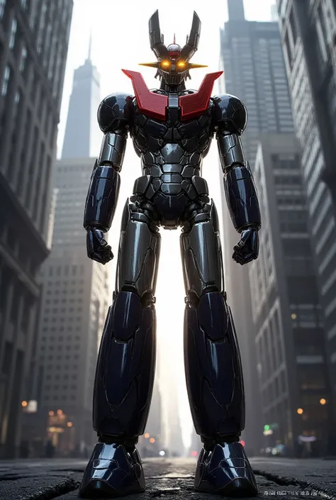   beautiful body version of the Mazinger Z  、   I carefully recreated the battle pose    .   metallic shiny body  , Industrial Elements   , ,  Beautiful appearance ,    Realistic Textures    , Clean look ,   slender silhouette   、 Fine details、   The lates...