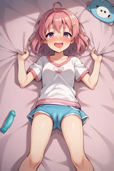  score_9,      score_8_     Let's stare at   ,      score_7_     Let's stare at   ,      score_6,      score_5_     Let's stare at   ,      score_4_     Let's stare at   ，Anime，nsfw，   uncensored ， change:1.8) Hey  、Master!    dildos on pink sheets  {x}、  ...