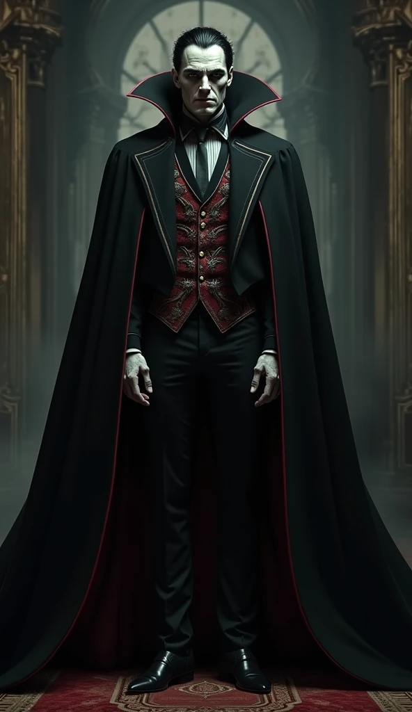 (Full body shot: 1)(Full body shot: 1) photorealistic, Dracula ((Full body shot)) (Best cinematography. : 1. 2), (Extremely detailed image:1), (Masterpiece:1.2), (Best quality), (Super detailed), (Ultra high resolution), (Best illustrations), 8k, wallpaper...