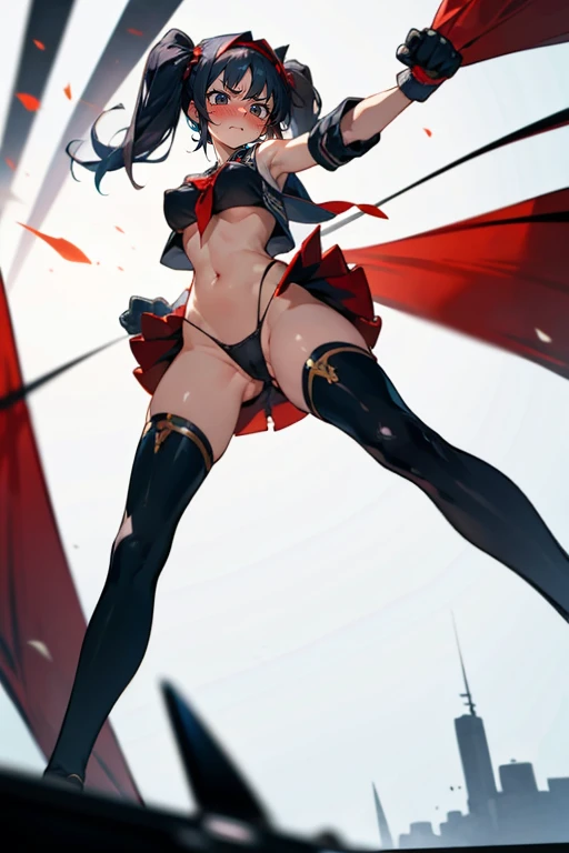 ((((gstring thong)))), ((gigantic breasts)), (transparent erect nipples), (((transparent sailor uniform, very short sailor uniform top reveals her underboobs, very short skirt reveals her groin))), (((The absolute territory is visible through high knee soc...