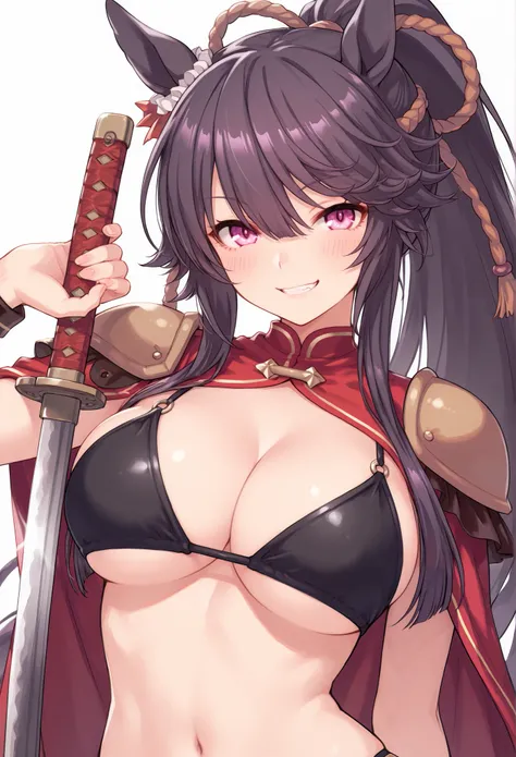 upper body, {{{ Masterpiece}}}, {{{   top quality }}}, {{   More details}}, { illustrations}, {{    very delicate and beautiful  }},    detailed skin,     Fine Eye   {{{Uma Musume}}},{{{ Narita Brian :1.7}}},{{{Uma Musume}}},{ naughty face}},{{{Prostitute:...