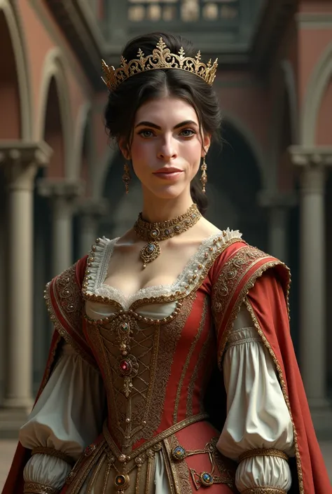 Create a queen from the Renaissance past with that face