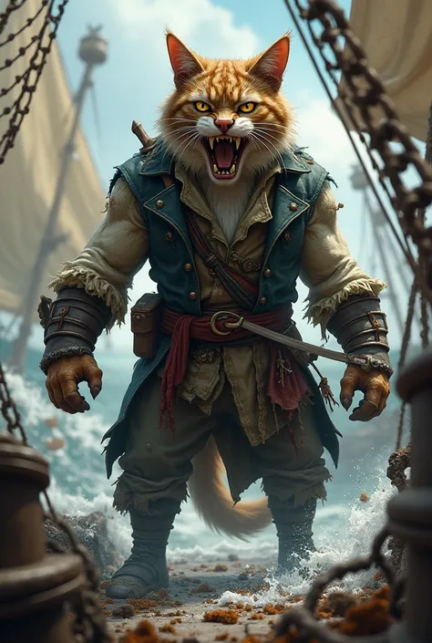 Angry pirate cat