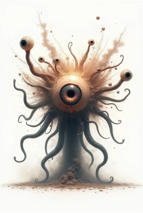 ⠀







faceless eyeball creature,  explosion , tentacles, Surrealism, Abstractionism,  white background,4K, png