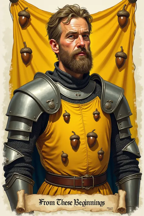 A realistic medieval fantasy portrait of a knight of 35 years. His face and body bear the scars of a dozen savage battles. He is famous for his courage and greatly admired for both his martial skill and loyalty. His speech is blunt and to the point.
Over h...