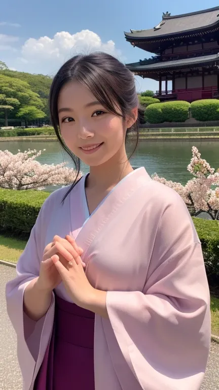 📅 April 9
Big Buddha Day
Japanese-style beauty standing with the Great Buddha of Nara in the background。 A Japanese-style beauty with a quiet prayer light in her eyes 、 smile with a calm expression 。Cherry blossoms dance in the background 、 sacred atmosphe...