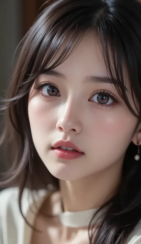 8k, super high resolution , top quality, masterpiece,rule of thirds,golden ratio, surreal, photos, one woman,( girl:1.3), cute, cute顔, Beautiful Eyes in Every Detail , 細かく Details, Mature Women, princess,full body,smile, black hair,Long layers,ID phot...