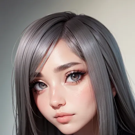 Gray-eyed beauty portrait 