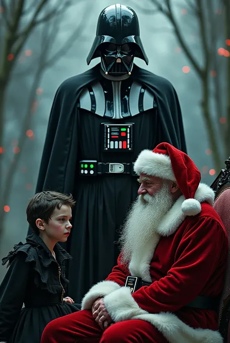 Darth Vader with Dracula and Santa Claus