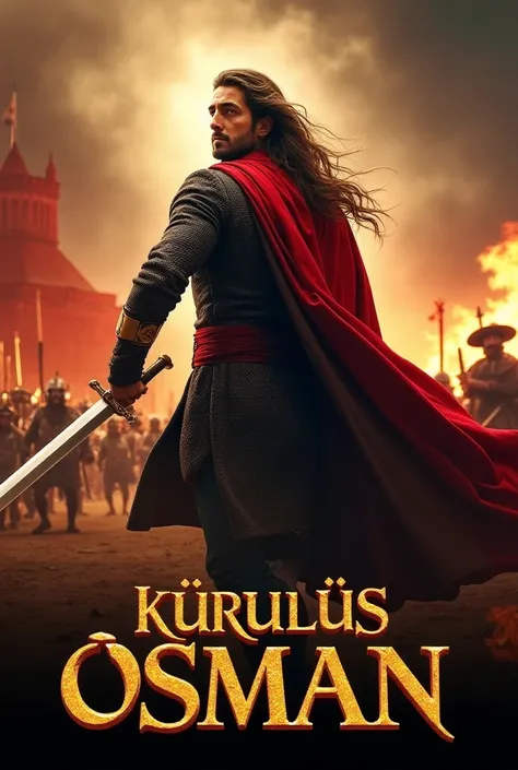 ✅ Osman Bey in a heroic pose with his sword
✅ Epic battle background with warriors in action
✅ Bold text: Kuruluş Osman 178 & 179 Review
✅ Dramatic colors (red, black, gold) for intensity
✅ Fire & smoke effects for cinematic impact