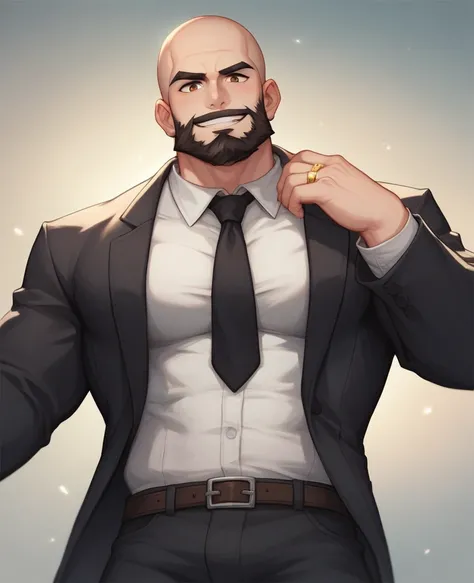 Built like a brick shithouse, Igor is not a person you would want to mess with. Bald, brown eyes, a trimmed beard, he shows no reassuring signs. The drawings on his hands and neck suggest that a large part of his body is tattooed.

As same as for his acoly...