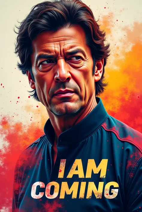 Make a pic that have imrankhan and the say i am coming
