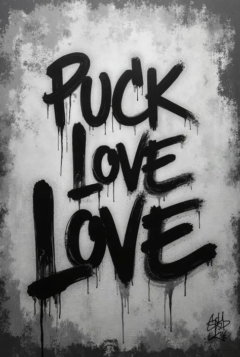 Generate an image that says fuck love in graffiti letters 