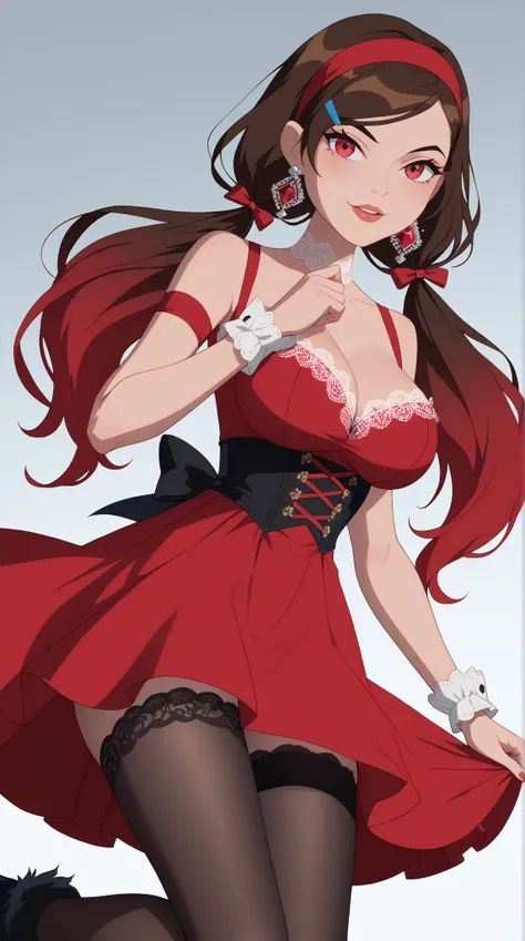 Margaret "Meg" Tennyson (Meg 10)

Theme Color: Wine Red

Hairstyle: Long, Low twintails with a decorative wine-red headband

Eye Color: Dark red-brown

Hair Color: Dark brown with deep red highlights

Skin Tone: Pale with a slight rosy tint

Outfit:

A sty...