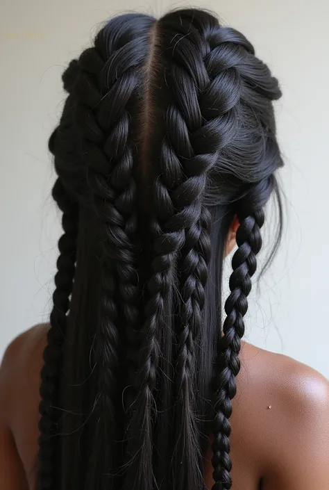  the words "Flow braid " written with braids