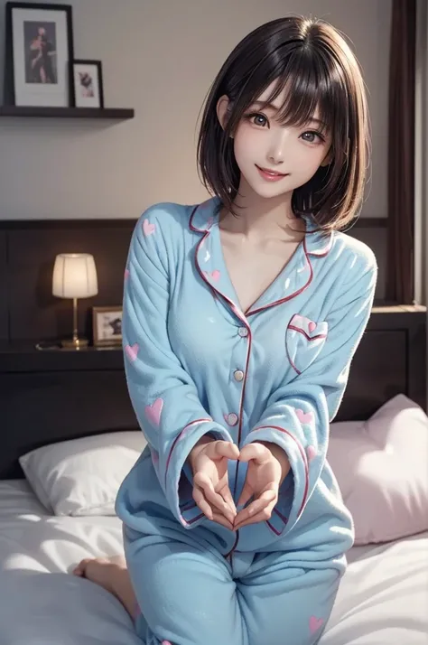 (masterpiece, Highest quality:1.2), 1girl, Pretty Japanese Idol, cinematic lighting, straight bob hair, Ultra-detailed eyes, ((perfect eyes)), beautiful detailed face, natural makeup, beautiful glossy lips, beautiful breasts, (Glowing Skin), anatomically c...