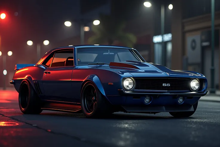 69 chevy camaro, wide body, lowered