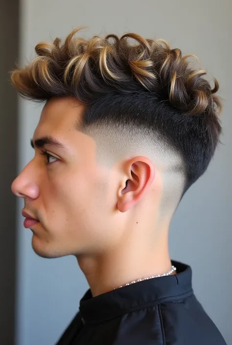 taper fade ".  This style is characterized by a gradient on the sides and the back of the neck ,  while maintaining longer length at the top , which highlights your natural curls . Sometimes,  Yamal has added a personal touch with blond reflections on the ...