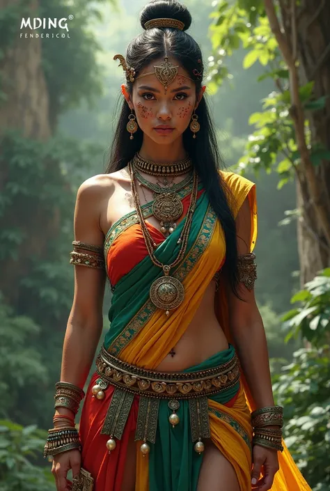  Create a costume both from Indian culture (of India ) And Brazilian for a female warrior