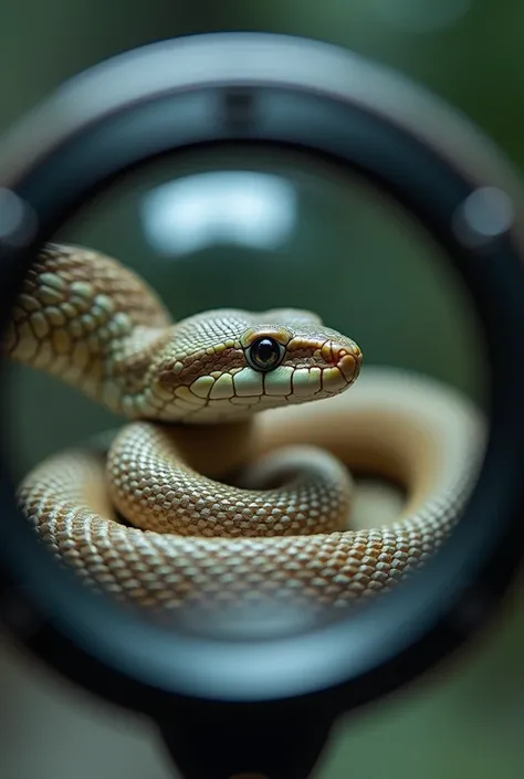 Take a picture of a snake in a magnifying glass 640x360