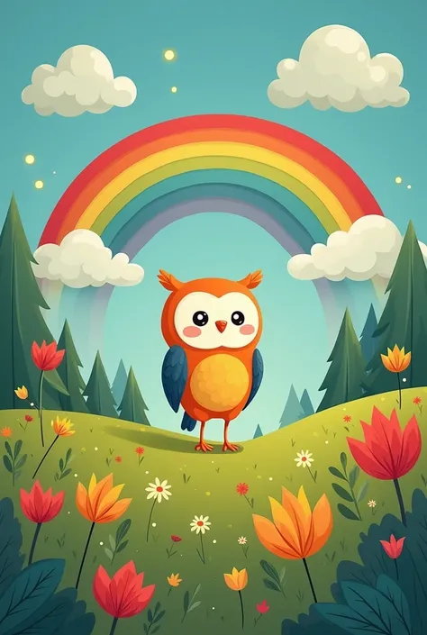 fun, upbeat song about traveling through a magical rainbow, discovering colorscatchy song about making friends with animals in the forest, like a wise owl,A song celebrating all the unique abilities s have, whether it’s being a great artist,playful, energe...