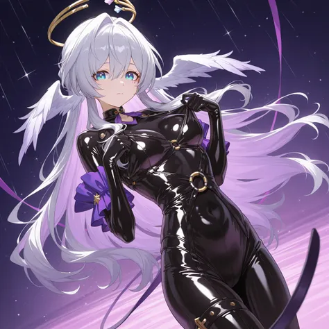 { Honkai: Star Rail Robin, Robin} {fitting latex body suit}