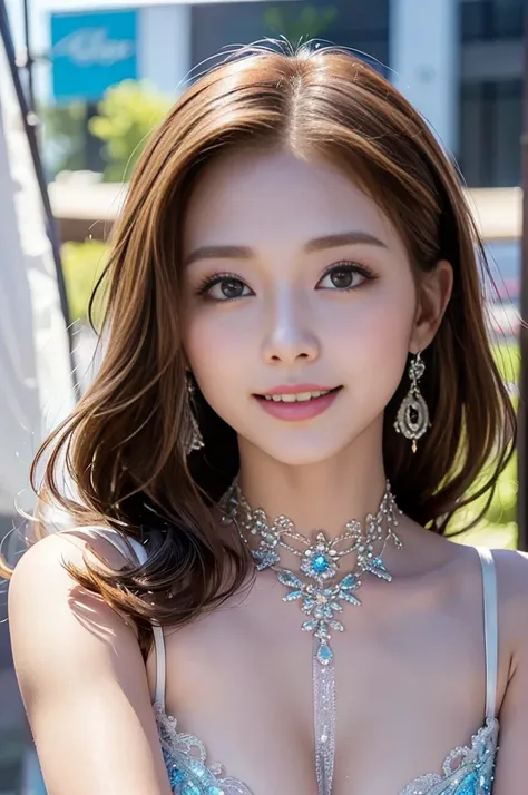   Beautiful Virtual Idols   ,   Detailed Digital Avatars   ,   Bright Holographic Figure , Clear Glowing Skin   ,    detailed facial features  , ,  charming smile , Delicate expression,    sensual babies wearing long, flowing hair in a soft and dreamy colo...