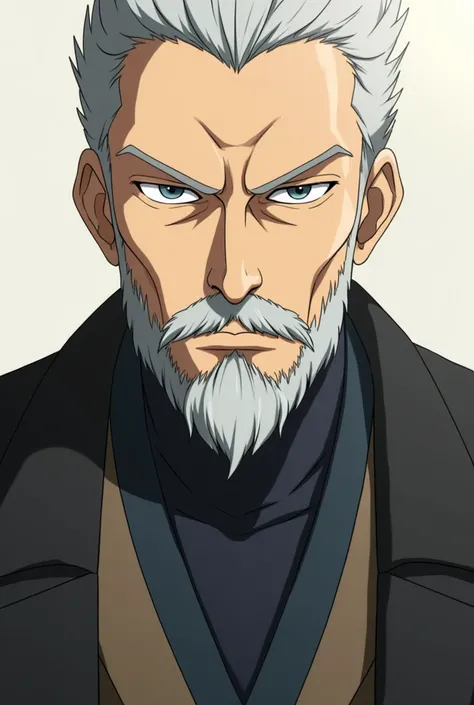 Fukuzawa from Bungo Stray Dogs anime with a beard