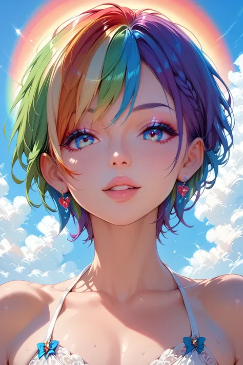 (  top quality)( Artistic )(  beautiful face)femboy,  Vivid, rainbow, 