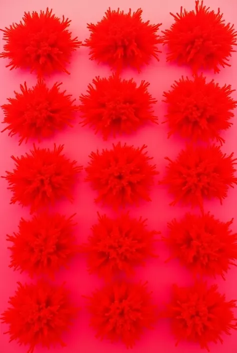 Make me a print of 15 handfuls of red