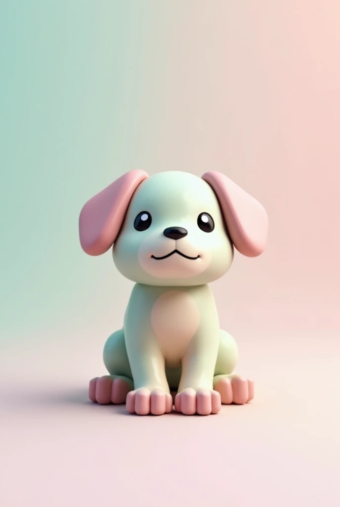 LEGO dog in pastel colors