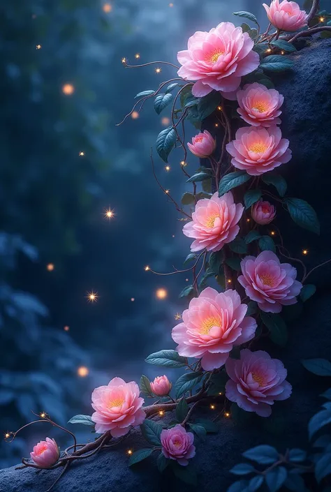 A flower vine with stars 