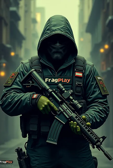 make me a logo with the name Fragplay and this logo is related to the game counter strike