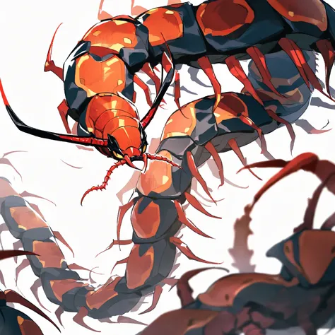  high resolution, Centipede,  white background 