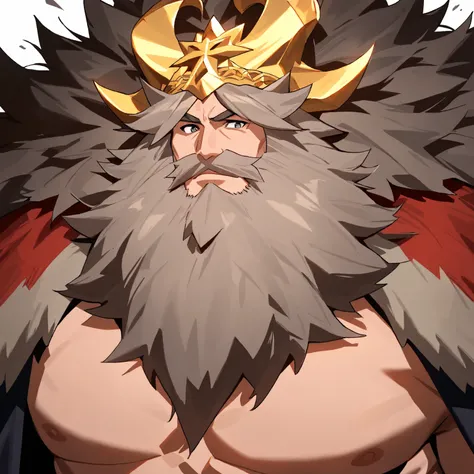  high resolution, Bearded King,  white background 