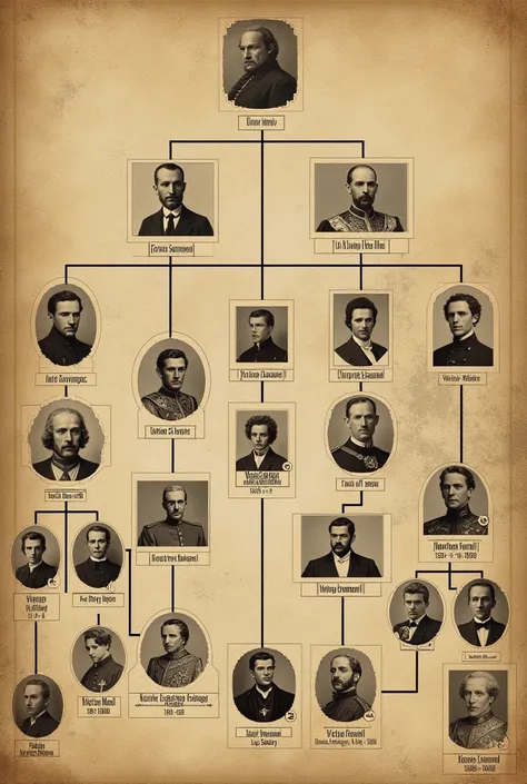 A family tree with the following kings Medieval origins ( 11th-16th century )
 Umberto I  " Biancamano " (†1048)  The family tree of the Savoy with these kings  (1383-1451)  → First Duke of Sicily  (From 1416 ),  → The process of Italian unification began
...