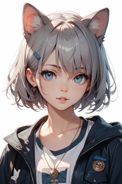 Gray Hair　 lori　 short　Animal ears　 s