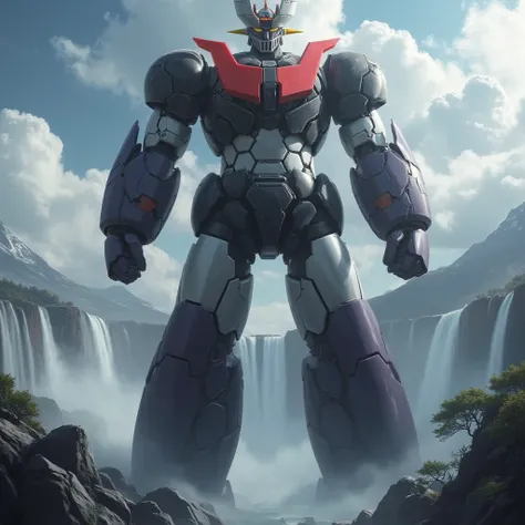      the great Mazinger Z stands 100 meters high during battle 、     this is a very realistic version      .thunder　   Mount Fuji　   photon force laboratory     　god々  Cumulonimbus clouds and sun partially appear     　Niagara Falls  　 rainbow black and sil...