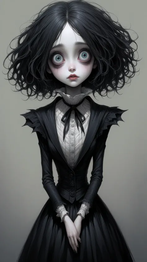   Tim Burton Style、 extremely realistic 、