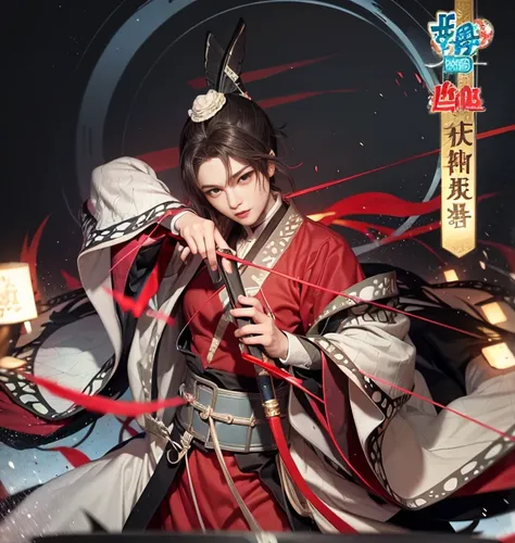 20-year-old Miss ，Hair length，Hanfu， robe ，Handsome face，fierce and evil， eyes are like a killer， looking straight at the viewer ， True to Life ：1.2