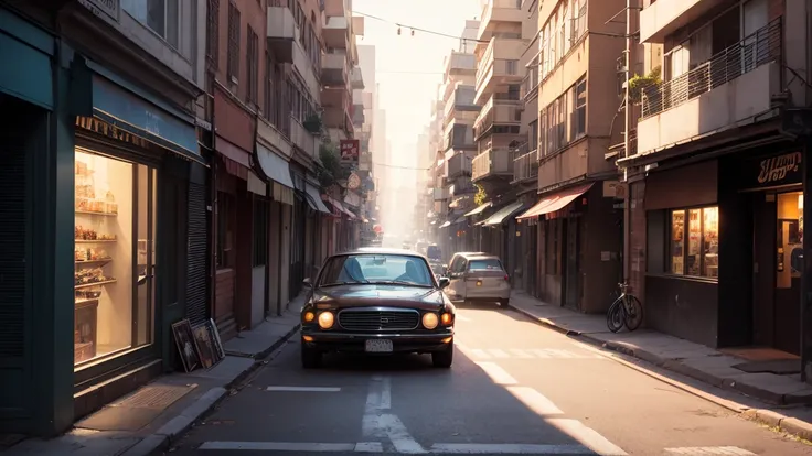  drive-in image of a city with alleys facing the street, super   detailed ,  masterpiece,   rolled up , ultra quality, absurd details, Best light, best shadow, sharp, sharp image,   detailed , extremely   detailed ,  great resolution, 8k, 4K, UHD, Volumetr...