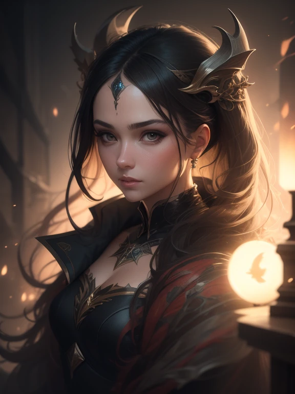 [goddess,  Beautiful Perfect Face with Soft Skin Perfect Face ,  Concept Art Portrait of Greg Rutkowski , Art Germ,  Extremely Detailed and Complex Gothic Art Trend Trio Color on Artstation, Fantasy,  Fine Detail ,  Start Screen , Complementary Color, Fant...