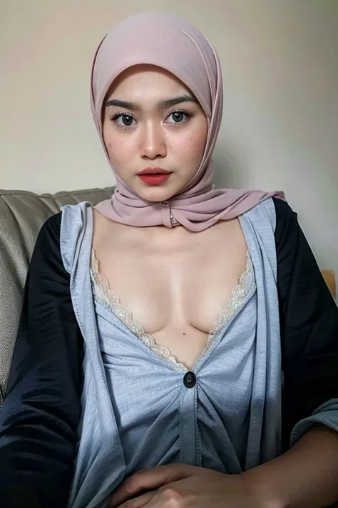 ((Stylish Hijab)), ((Lace)), Very cute and baby-like face, Very cute and baby-like face, G-String Naked, Angry pose, Angry face, (((HIJAB MALAY GIRL))), masutepiece, High quality, UHD 45K, Realistic face, Realistic skin feeling , A Malay Lady, , , Very cut...